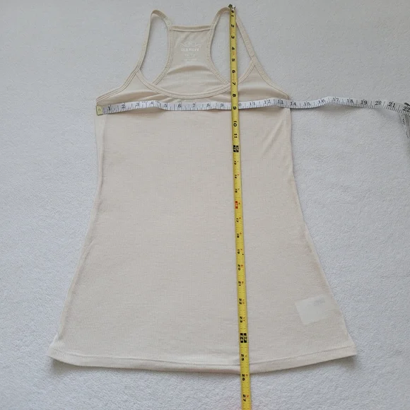 2011 NWOT Lightweight Ribbed Halter Tank Top Small Cream | Old Navy - Picture 5 of 14